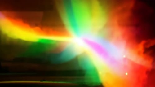 Dynamic Colorful Light Streaks with Smoke Effects