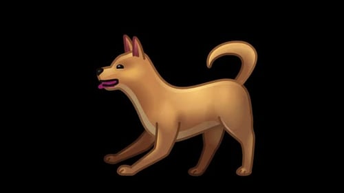 Animated Dog Walking Cycle with Wagging Tail