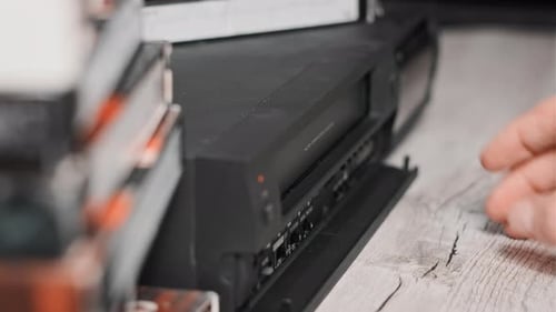 Eject VHS Tape Cassette From VCR Video Player