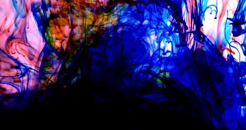 Colorful Fluid Ink Diffusion Abstract Motion Background