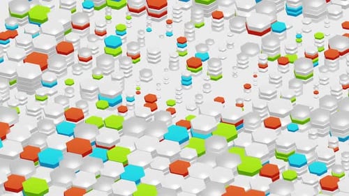 Abstract Geometric Hexagon Pattern Rising and Falling Loop Background