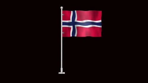 Flag Of Norway Waving