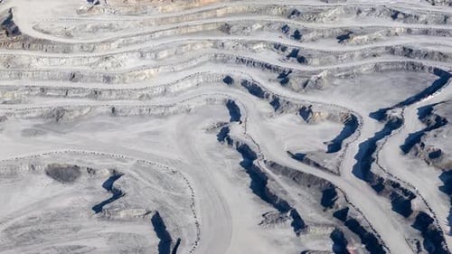 Aerial View of Open Pit Mine in British Columbia, Canada