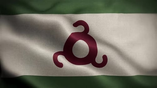 Ingushetia National Flag Waving Loop