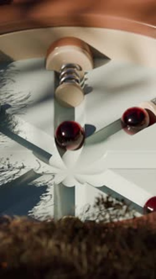 Animation 3D en boucle de boules coulissantes