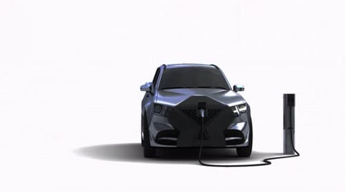 Modern 3D Electric Vehicle Charging Rotation Animation