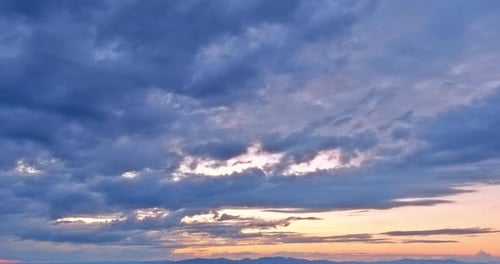 Dramatic Light Colorful Sky Orange During Purple Sunset Natural Landscape