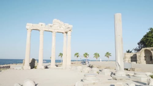 Awesome ruins of the Temple of Apollo in Side, Turkey