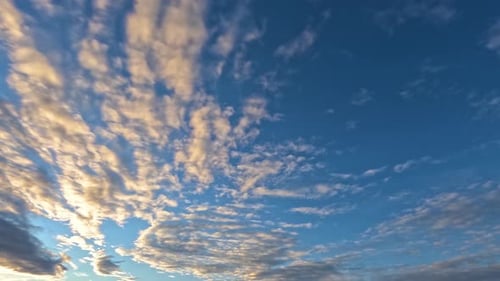 Sunrise timelapse cloudy sky with clouds moving fluidly