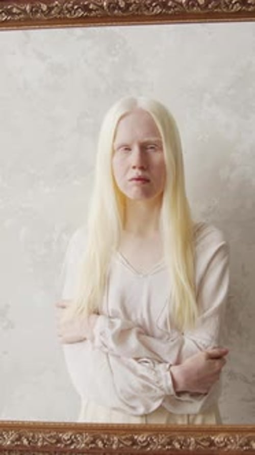 Framed Woman with Pale Complexion