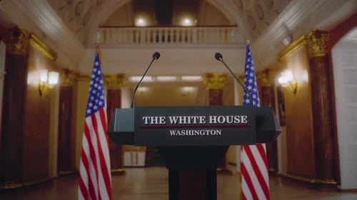 Debate Stand for Campaign Speech By US Presidential Candidate