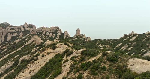BirdEye View of Montserrat Capturing the Beauty of Catalonia Mountain