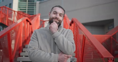 Man Thinking in an Urban Setting