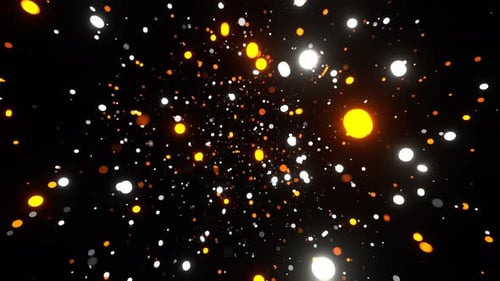 Orange And White Chaotic Particle Motion Background Vj Loop In 4K