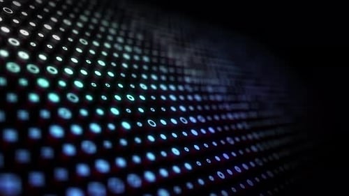 Futuristic Glowing Digital Grid Flowing Background