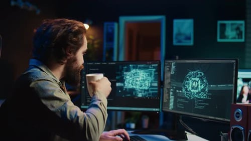 Programmer Being Asked Existential Questions By Awaken AI Gaining Consciousness