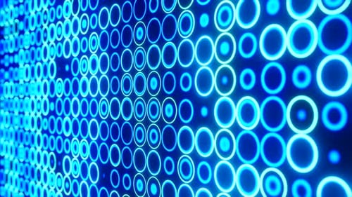 Abstract action background Vj loop with flickering circles and dots in row.