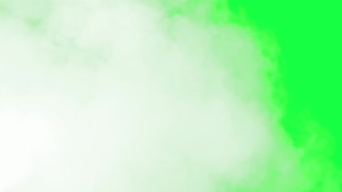 White Smoke Stream On Chromakey