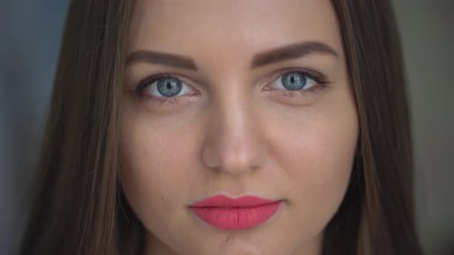 Close Up of Woman's Face Smiling
