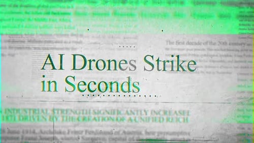 Glitch Text Reveal on Newsprint Background