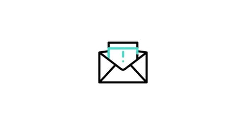 Animated Envelope Icon Revealing Notification Message