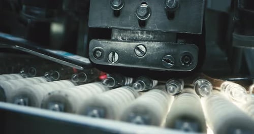 Automatic Pharmaceutical Production Line: Filling Glass Vials