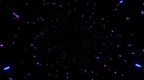 Diffusion lente des particules de néon scintillant