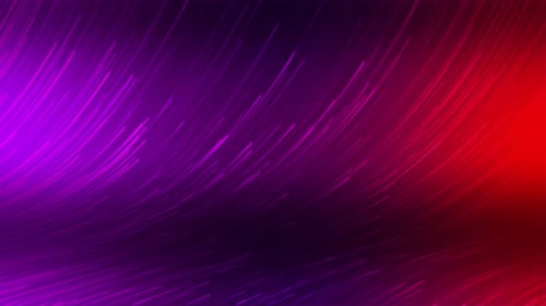 Animation of bending moving lines on red and purple background simulating fiber connections