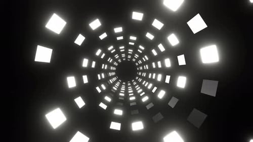 White Flashing Rotation Lights Background Vj Loop In 4K