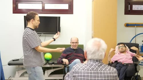 Adults Participating in Therapeutic Exercise Class