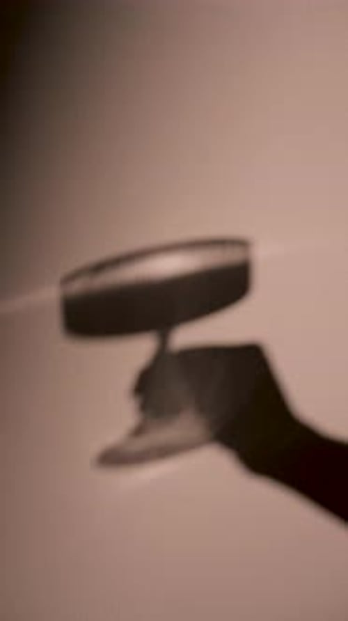 Hand Shadow with Luxury Glass Background