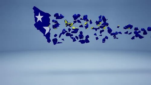 Curacao Map With Flag