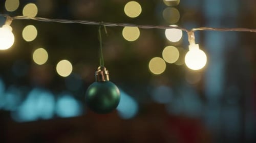 Festive Christmas Lights and Ornament Decorations