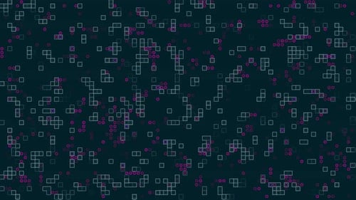 Flickering Digital Pixels Geometric Tech Background Loop