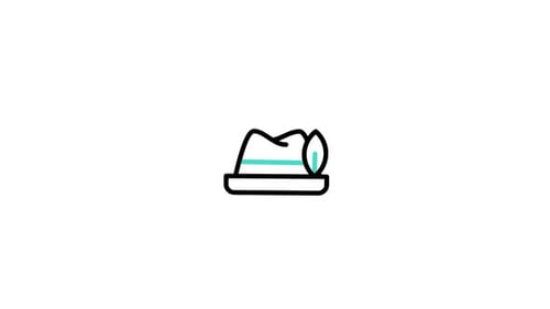 Minimalist Line Art Hat Icon Drawing Animation