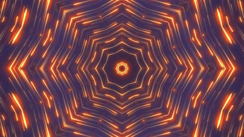 Dynamic Glowing Geometric Kaleidoscope Loop