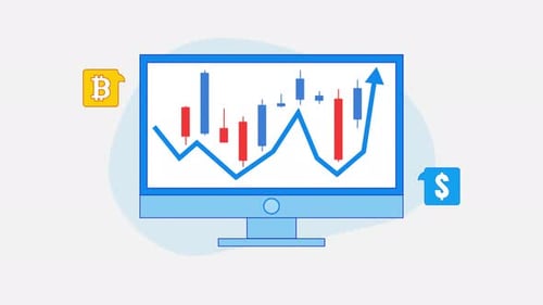 Graph stock market animation. Suitable for finance websites, investment blogs, presentations.
