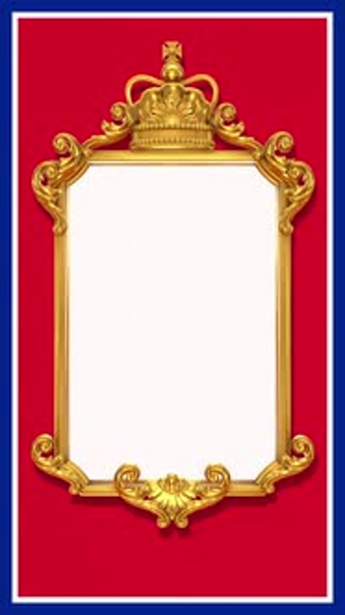 Regal Gold Crown Ornate Frame Design