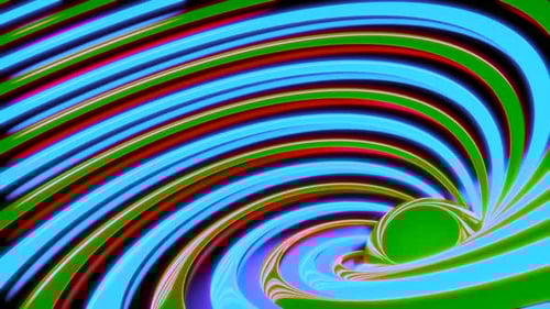 Abstract Neon Swirling Lines Loop Background Animation