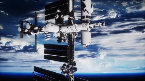 Internationale Raumstation auf der Erdumlaufbahn, Blick auf den Planeten aus dem Weltraum