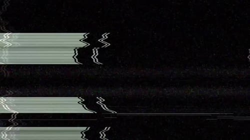 Digital Glitch Noise and Static Logo Reveal