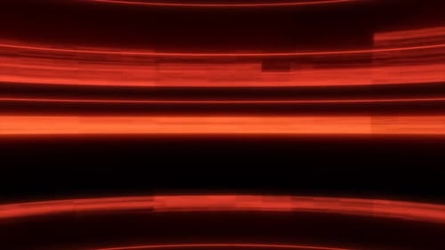 Abstract Red Glitch Lines Motion Background