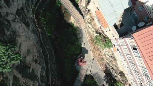 top-down view of the old city of Tbilisi