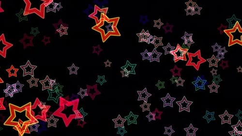 4k Animationshintergrund mit riesigen Sternen