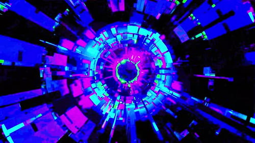 Dreamy Neon Tunnel Background