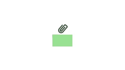 Animated Paperclip Attaching to Sticky Notes Icon