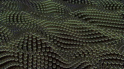 Hintergrund der Kugelanimation mit geometrischen Formen. Geometrischer Neonhintergrund