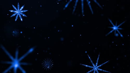 Blue glowing christmas snowflake background