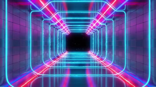 Futuristischer Tunneltechnologie-Hintergrund 4k Loop