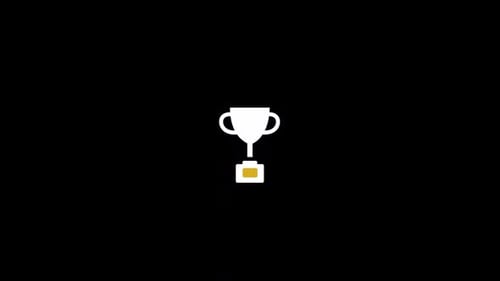 Trophy symbol icon animation video